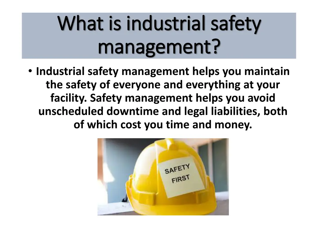 what is industrial safety what is industrial