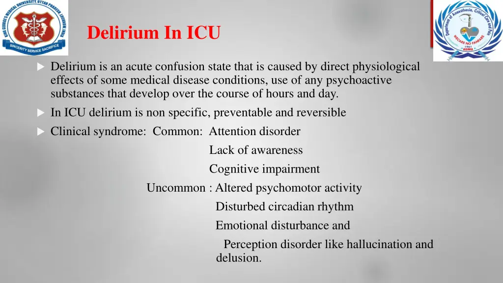 delirium in icu