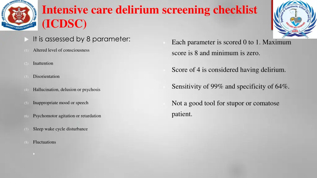 intensive care delirium screening checklist icdsc