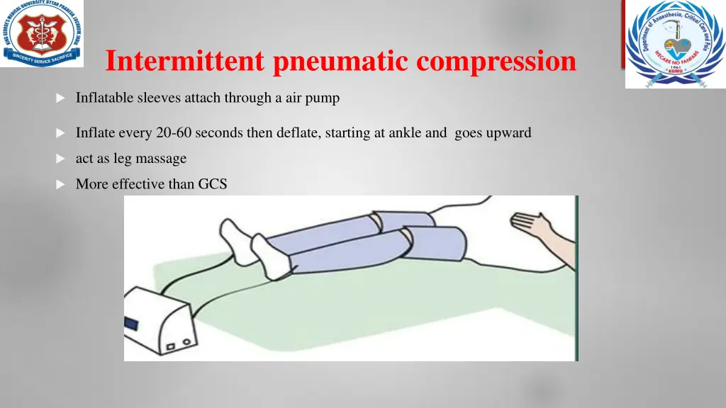 intermittent pneumatic compression