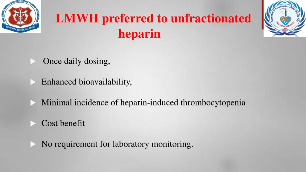 lmwh preferred to unfractionated heparin