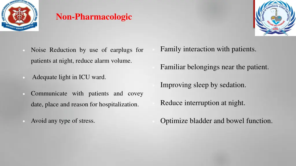 non pharmacologic