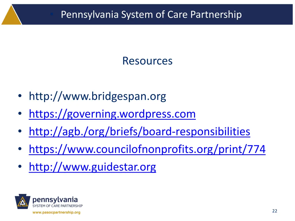 pennsylvania system of care partnership 21