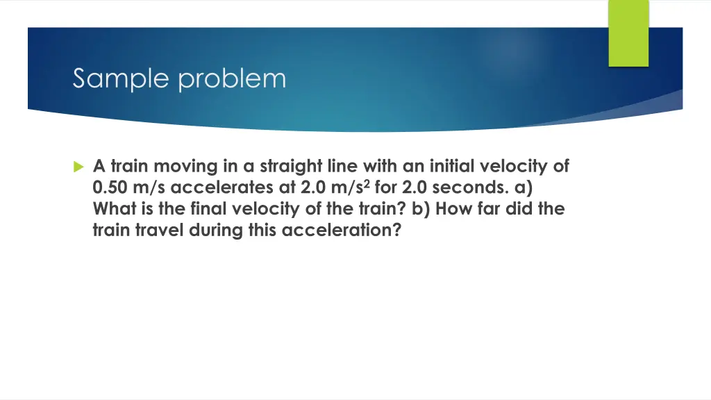 sample problem