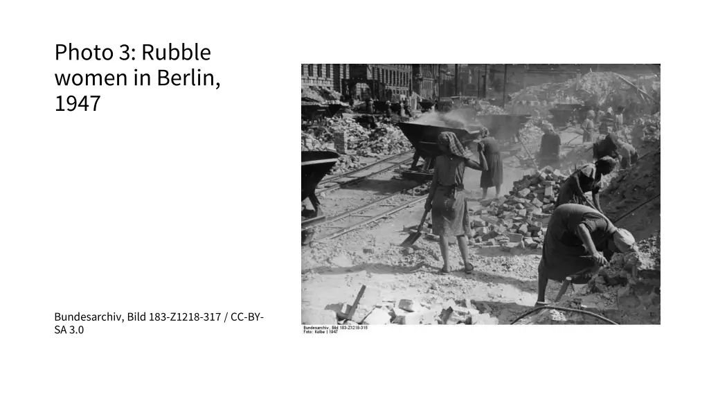 photo 3 rubble women in berlin 1947