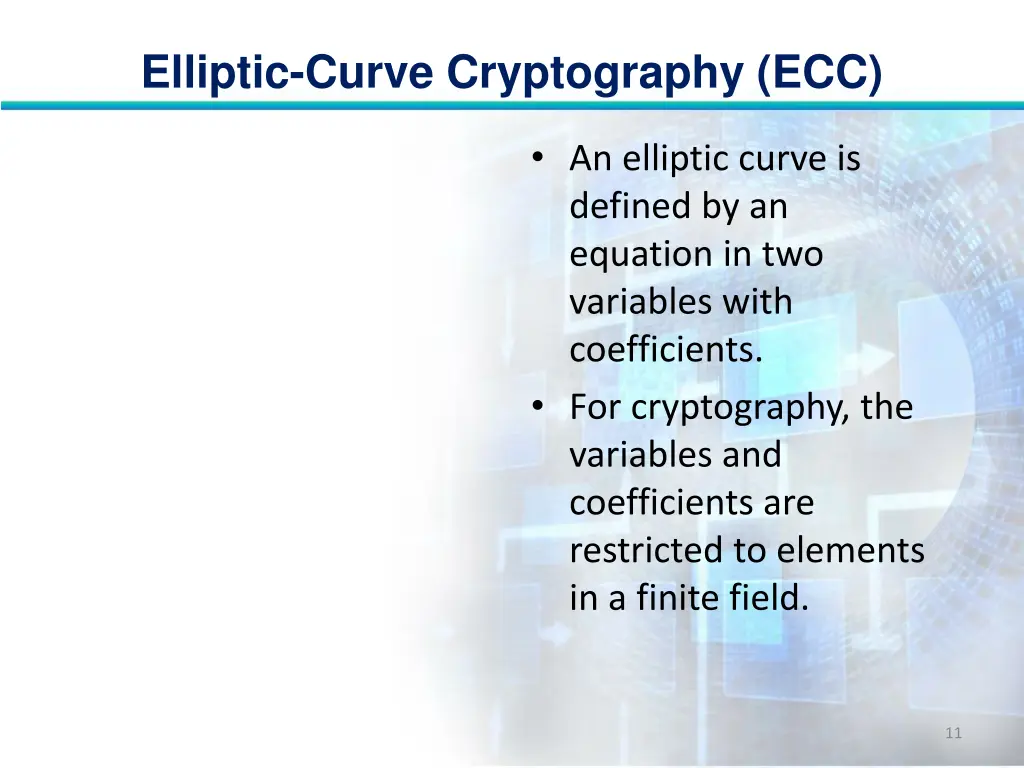 elliptic curve cryptography ecc 10