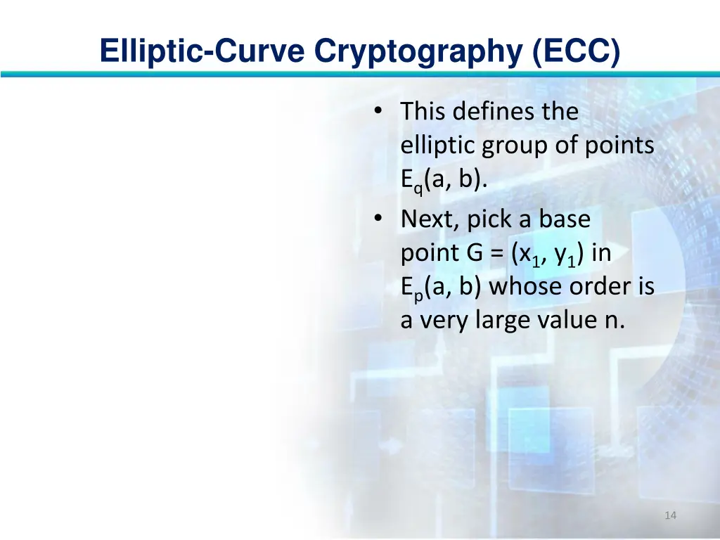 elliptic curve cryptography ecc 13