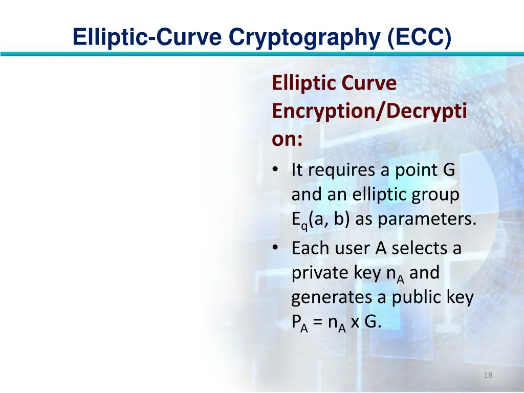 elliptic curve cryptography ecc 17