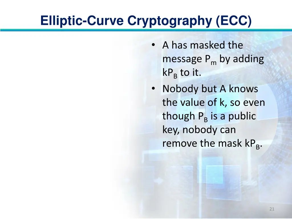 elliptic curve cryptography ecc 20