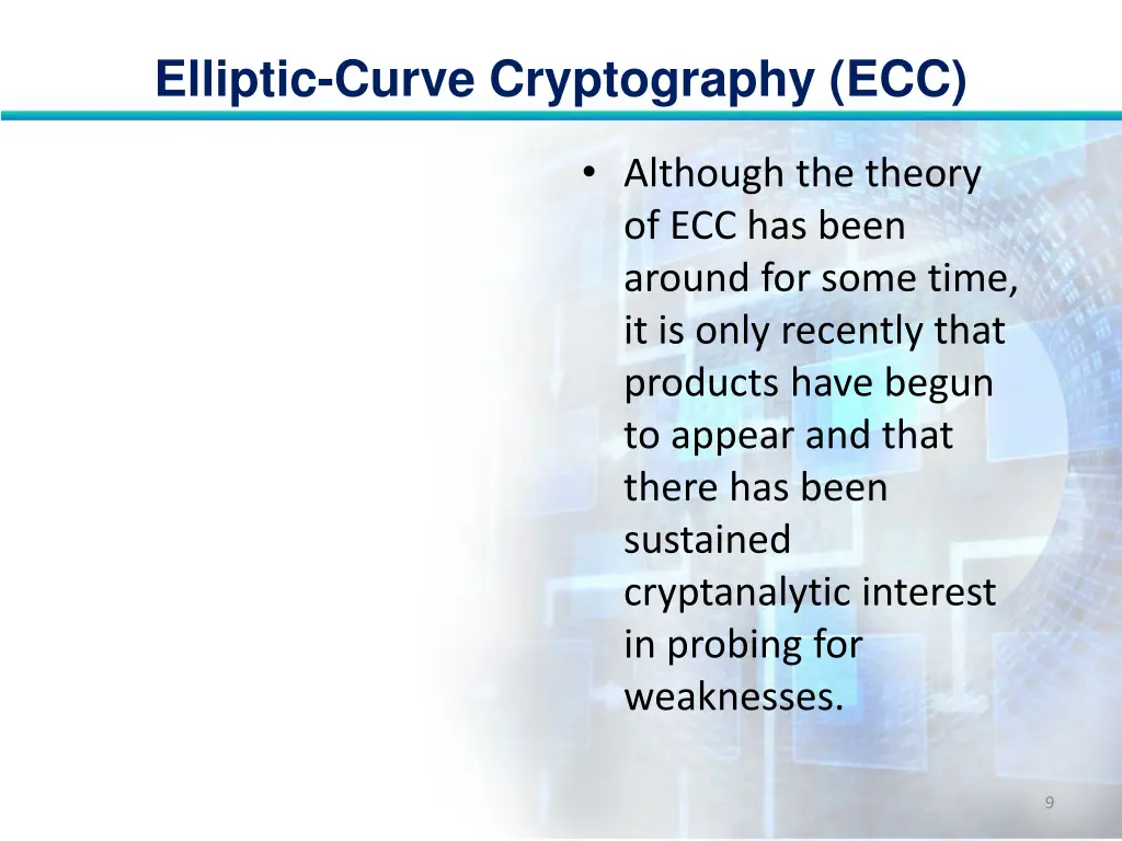 elliptic curve cryptography ecc 8