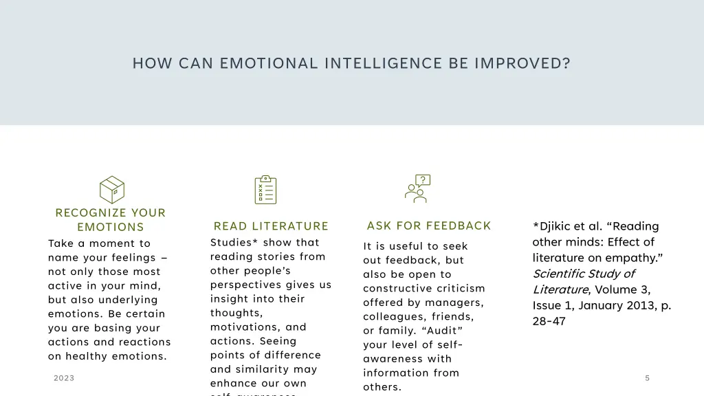 how can emotional intelligence be improved