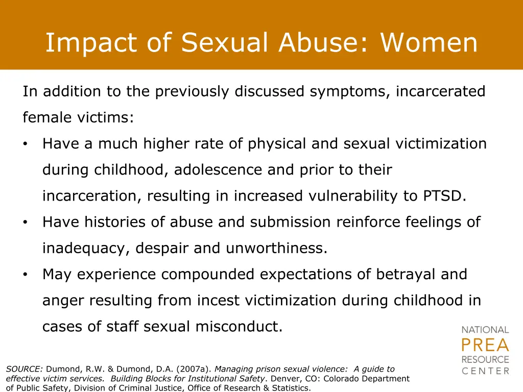 impact of sexual abuse women