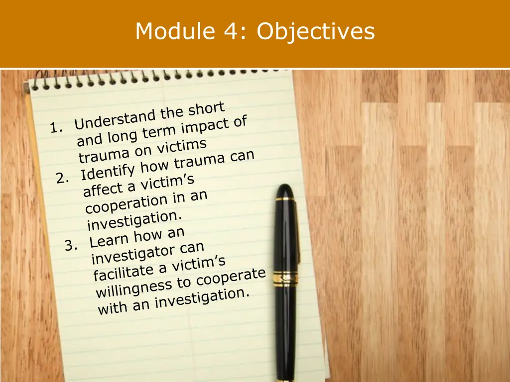 module 4 objectives