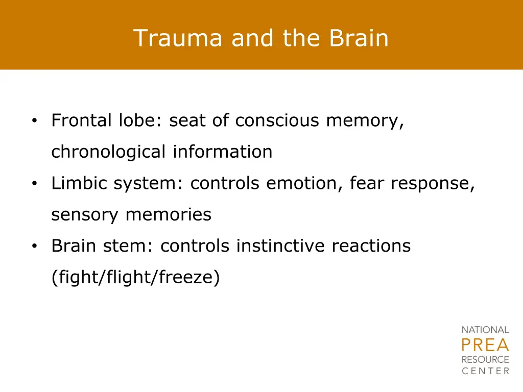trauma and the brain