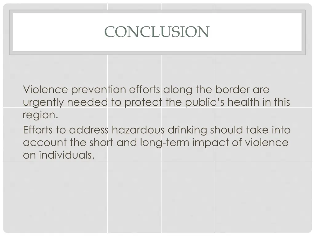 conclusion