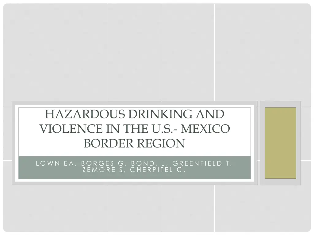 hazardous drinking and violence in the u s mexico