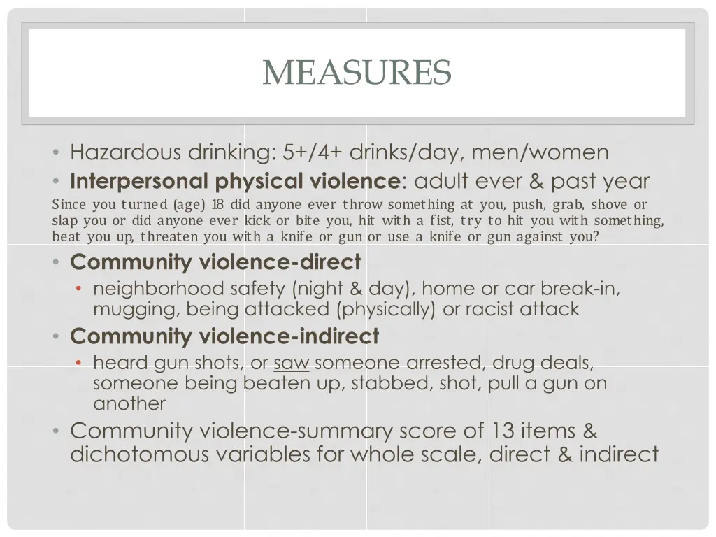 measures