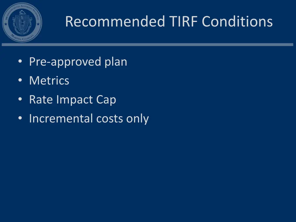 recommended tirf conditions