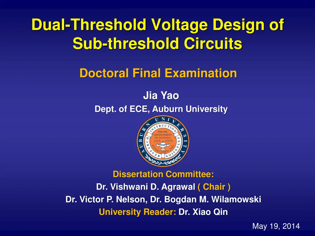 dual threshold voltage design of sub threshold