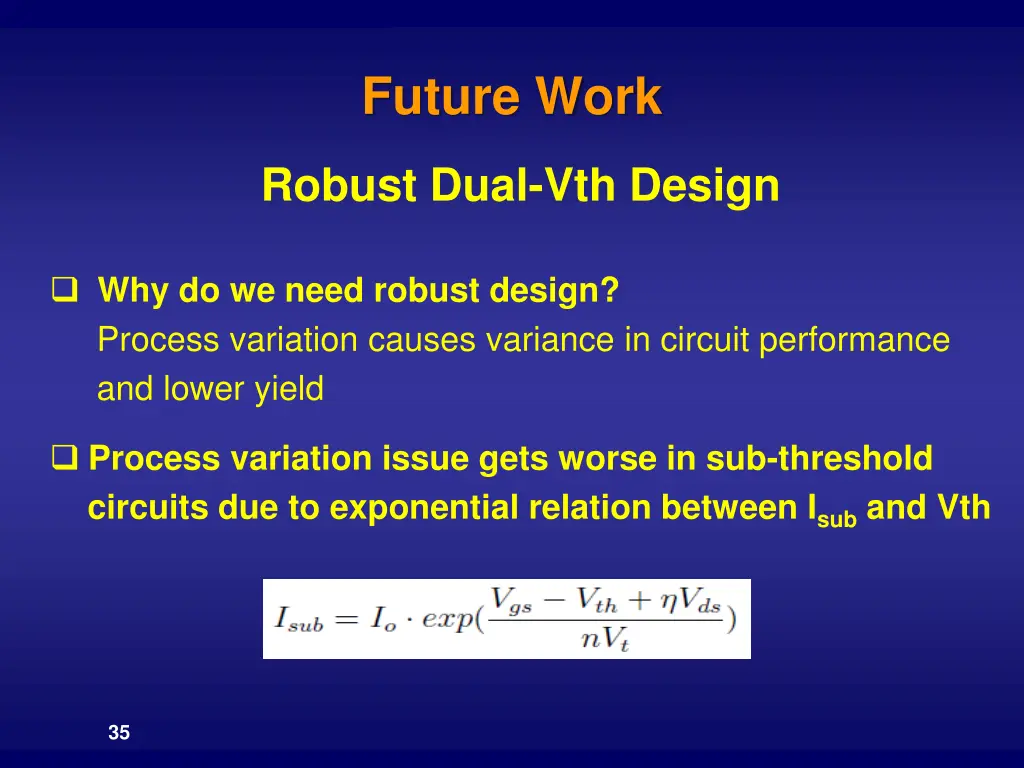 future work