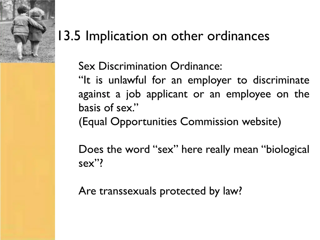 13 5 implication on other ordinances