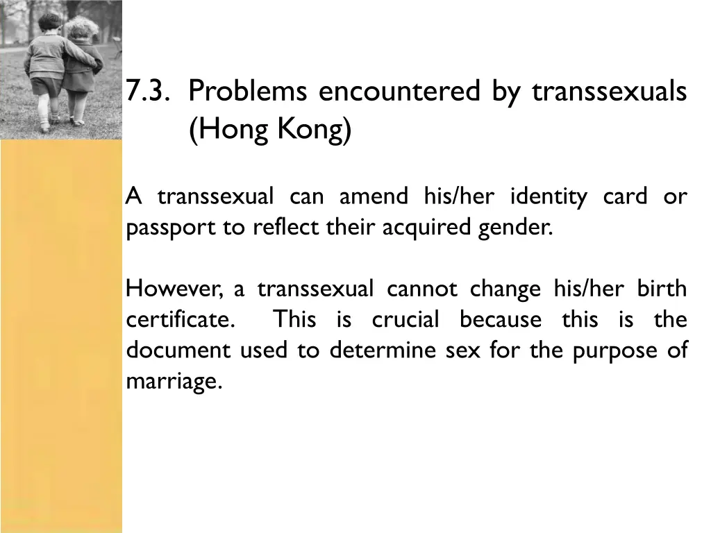 7 3 problems encountered by transsexuals hong kong