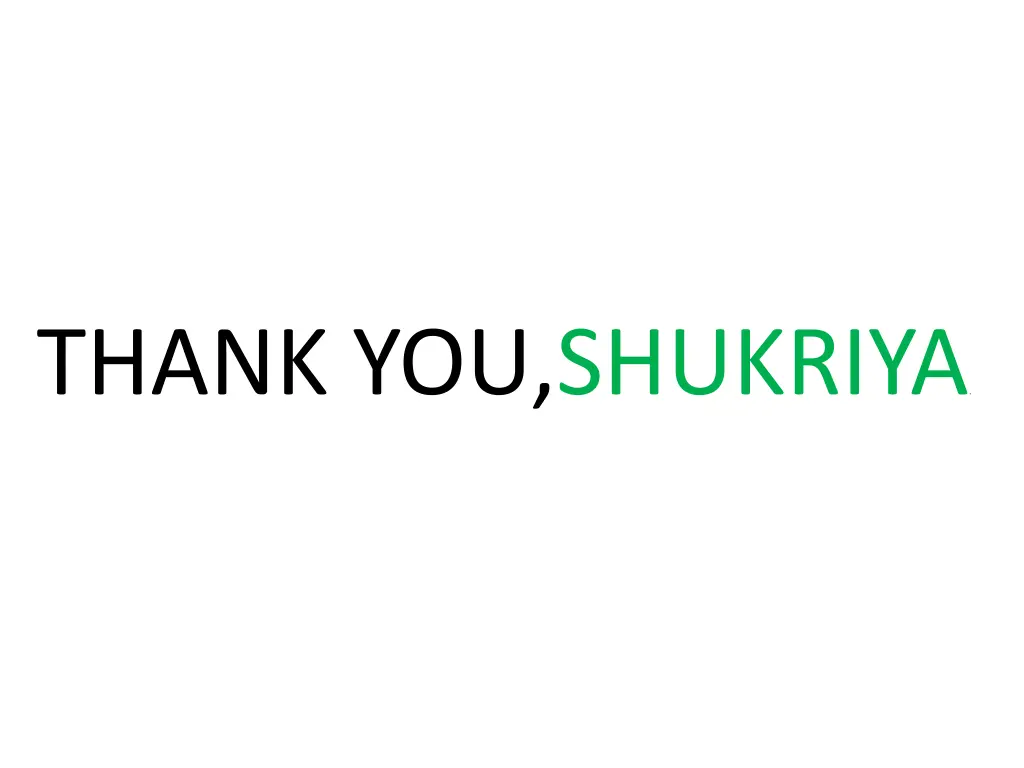 thank you shukriya