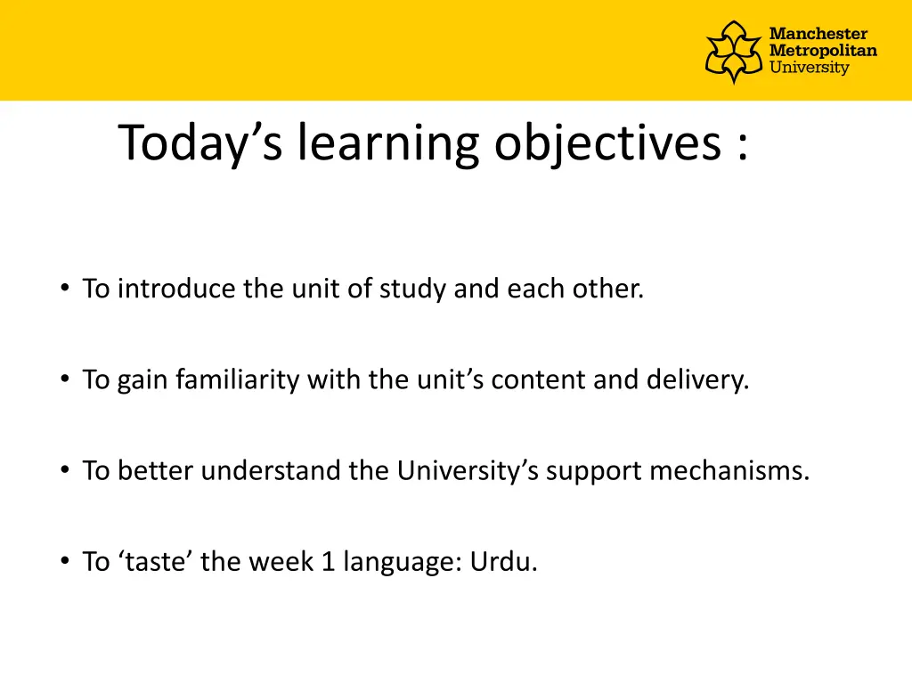 today s learning objectives