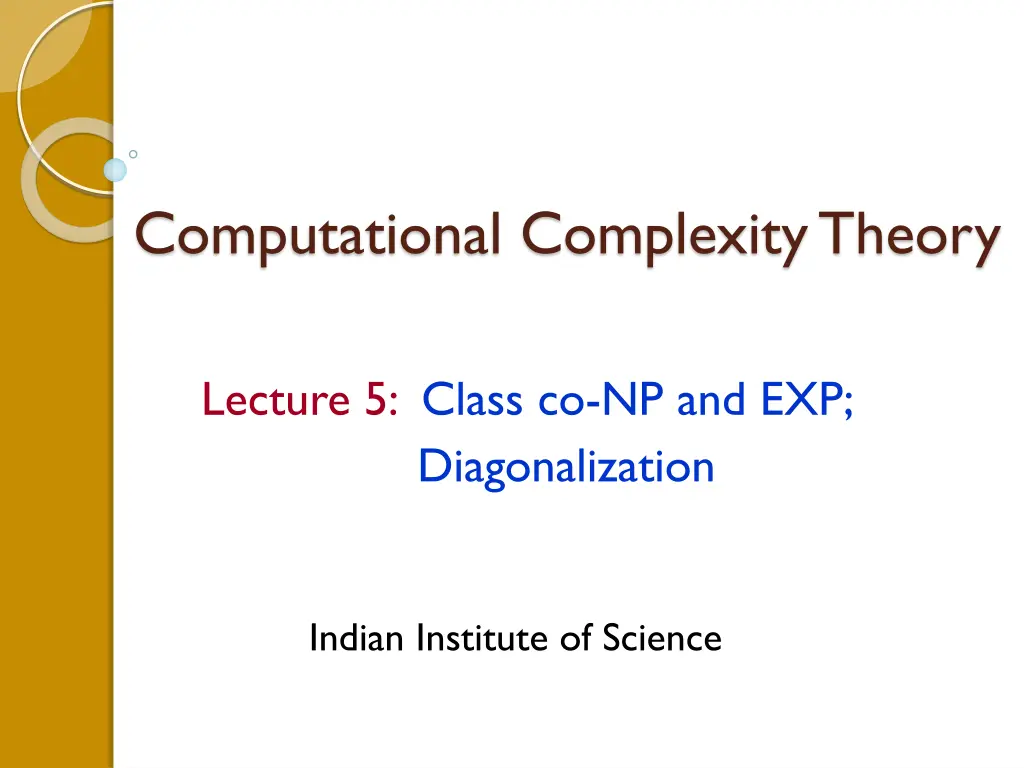 computational complexity theory