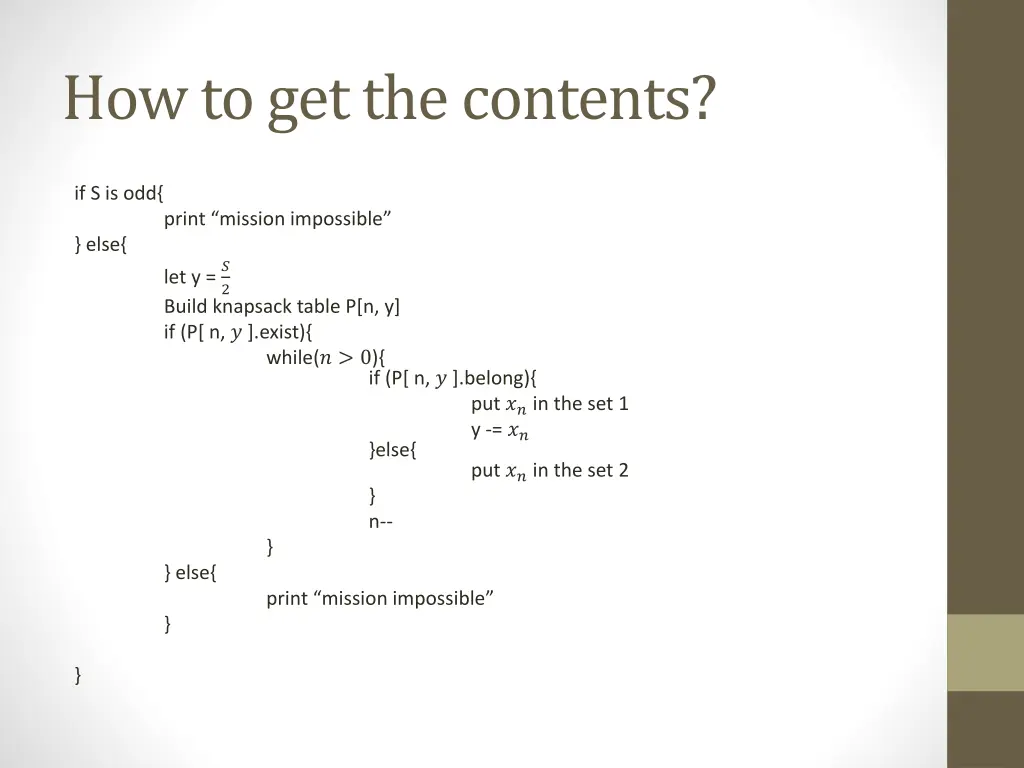 how to get the contents