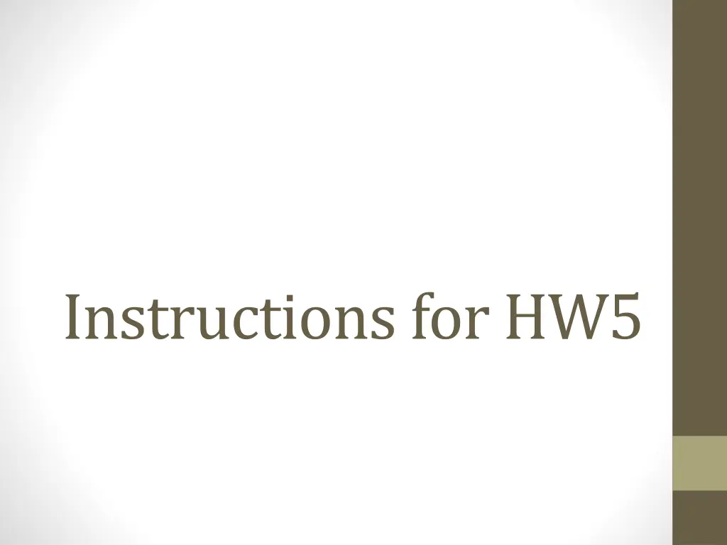 instructions for hw5