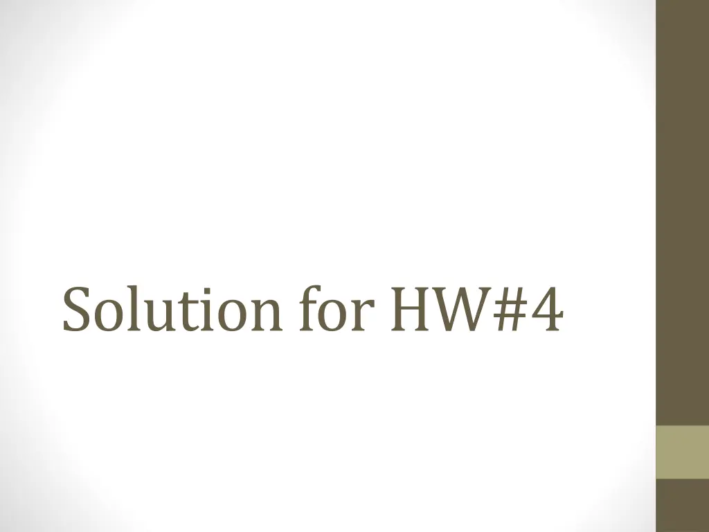 solution for hw 4