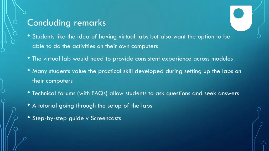 concluding remarks students like the idea