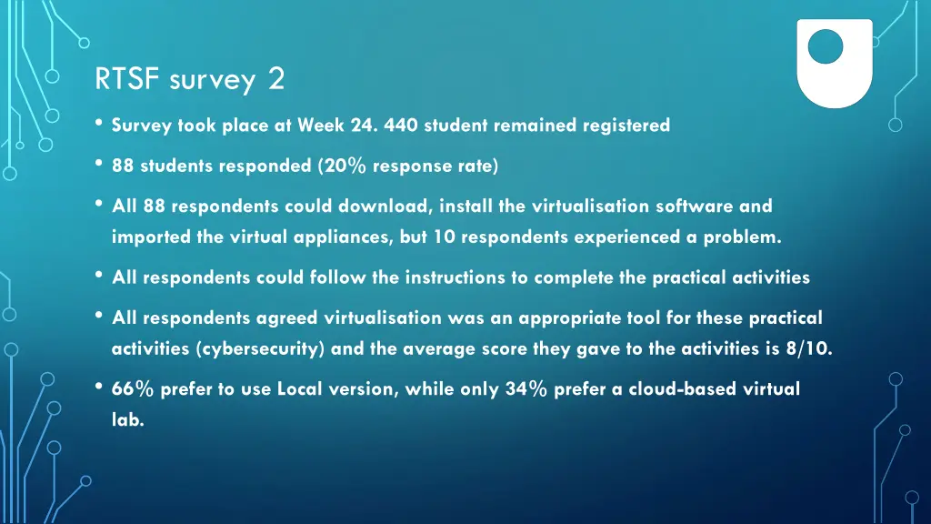 rtsf survey 2 survey took place at week