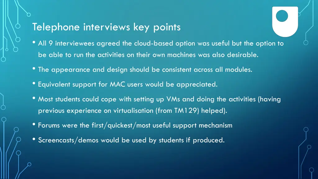 telephone interviews key points