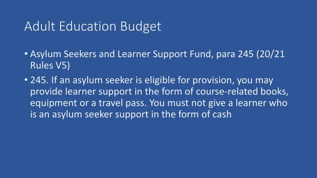 adult education budget 1