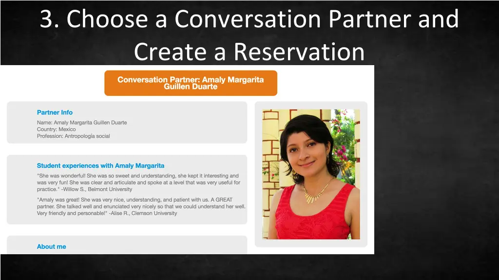3 choose a conversation partner and create