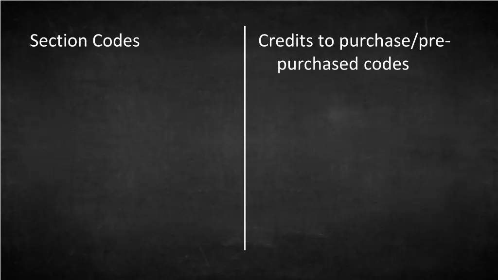 section codes