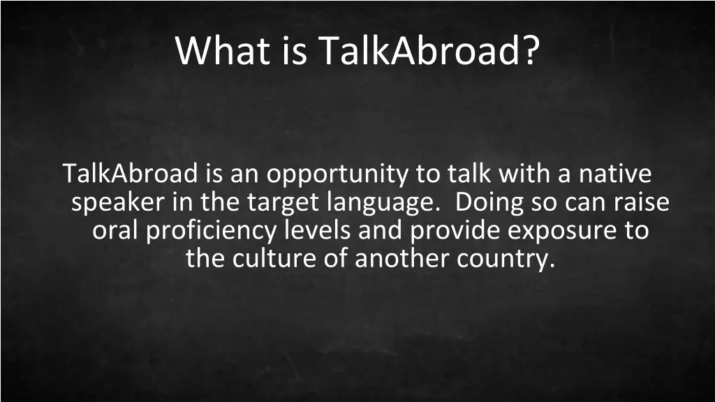 what is talkabroad