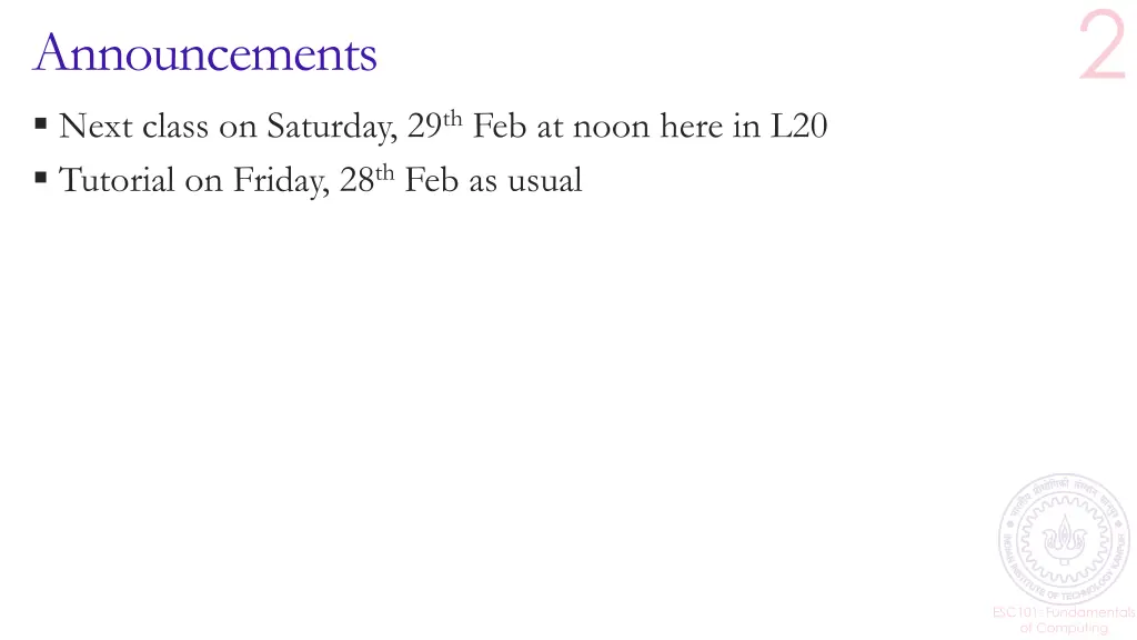 announcements