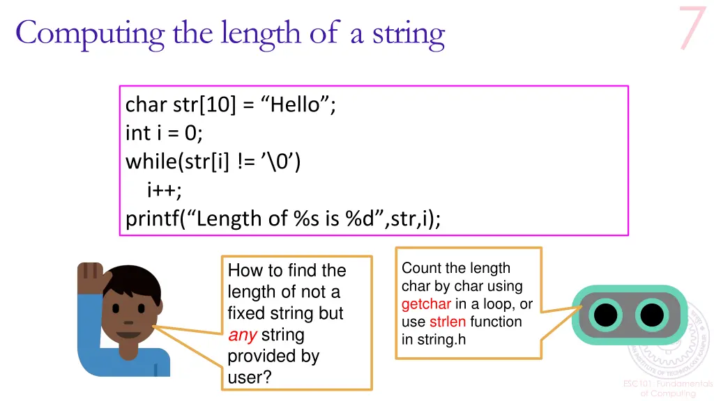 computing the length of a string