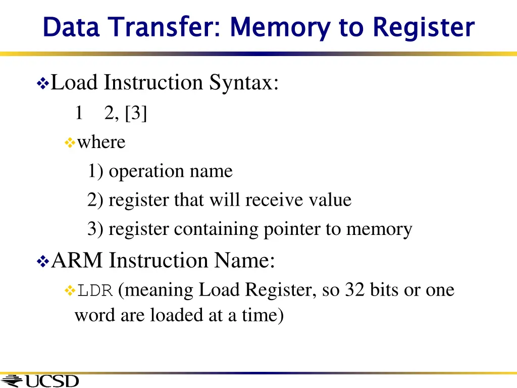 data transfer memory to register 1