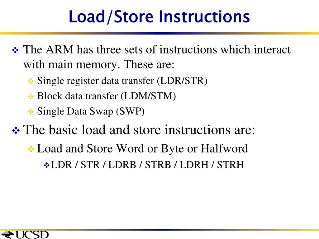 load store instructions 1
