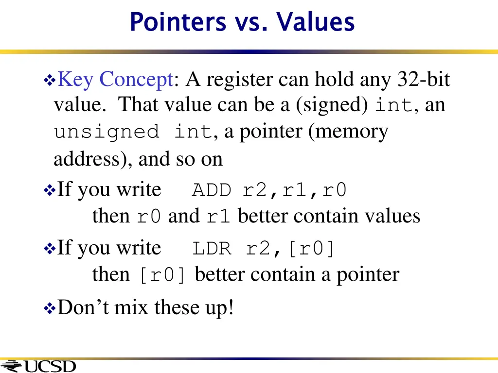 pointers vs values