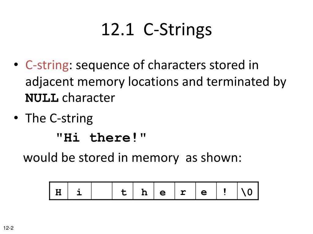 12 1 c strings