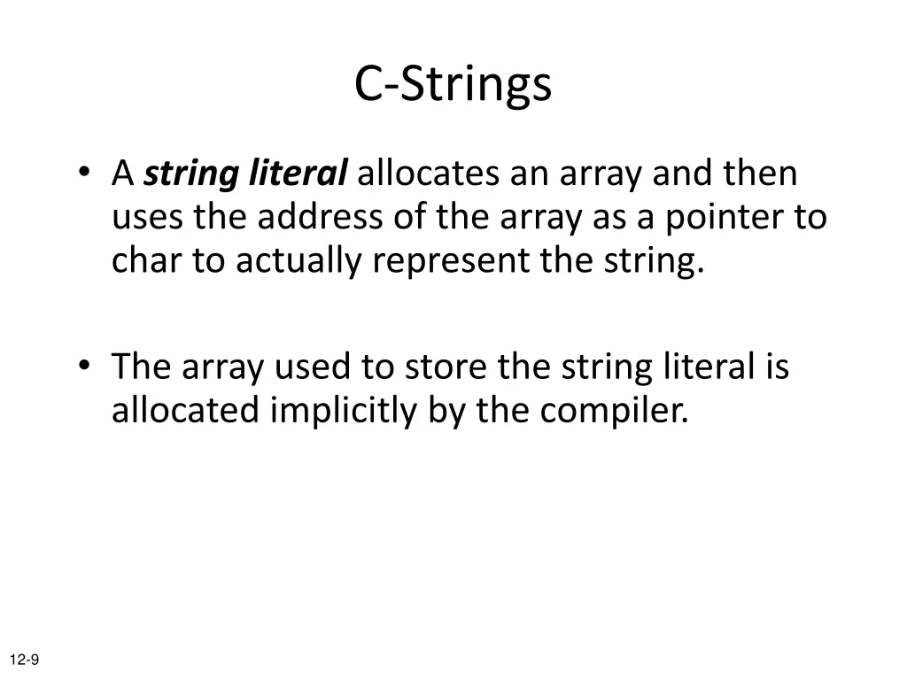 c strings