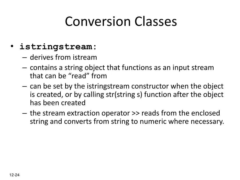 conversion classes 1