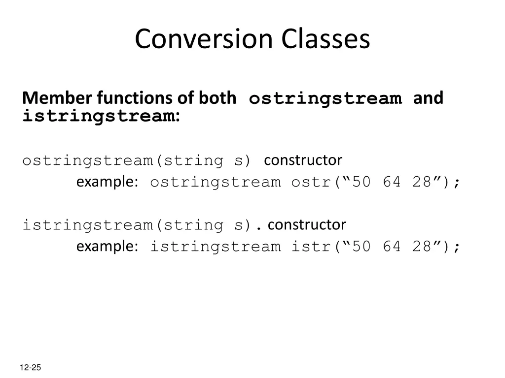 conversion classes 2