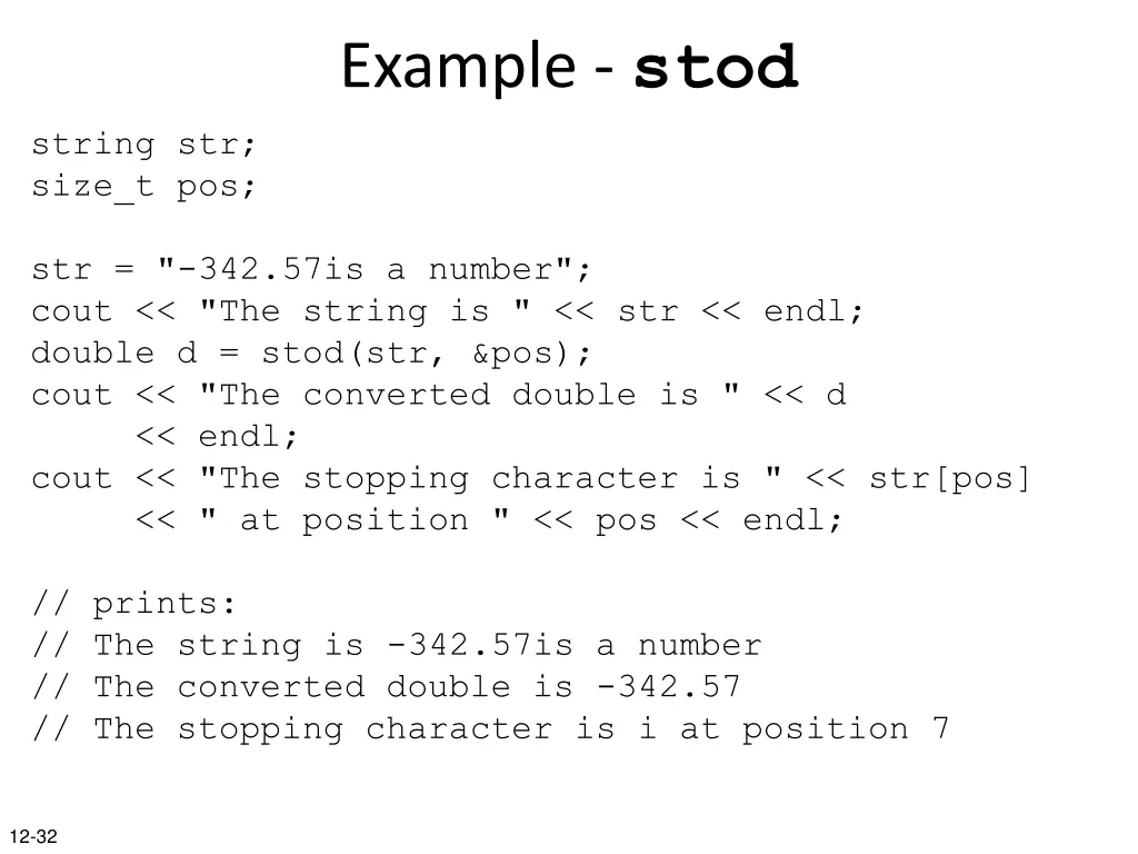 example stod