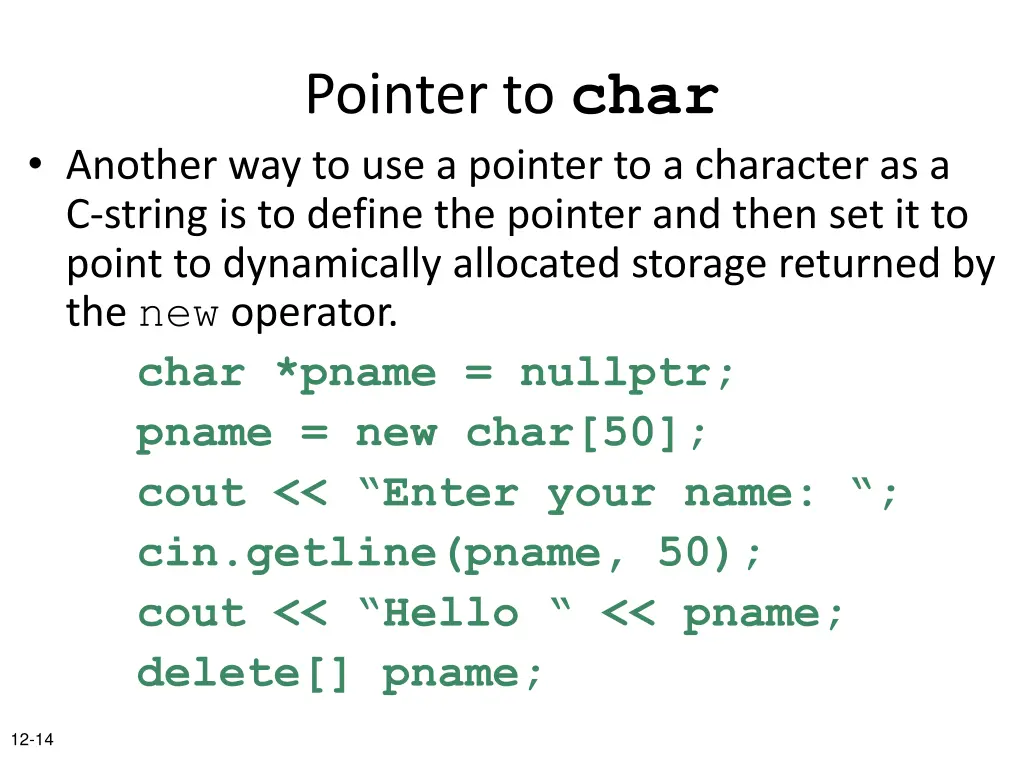 pointer to char 2